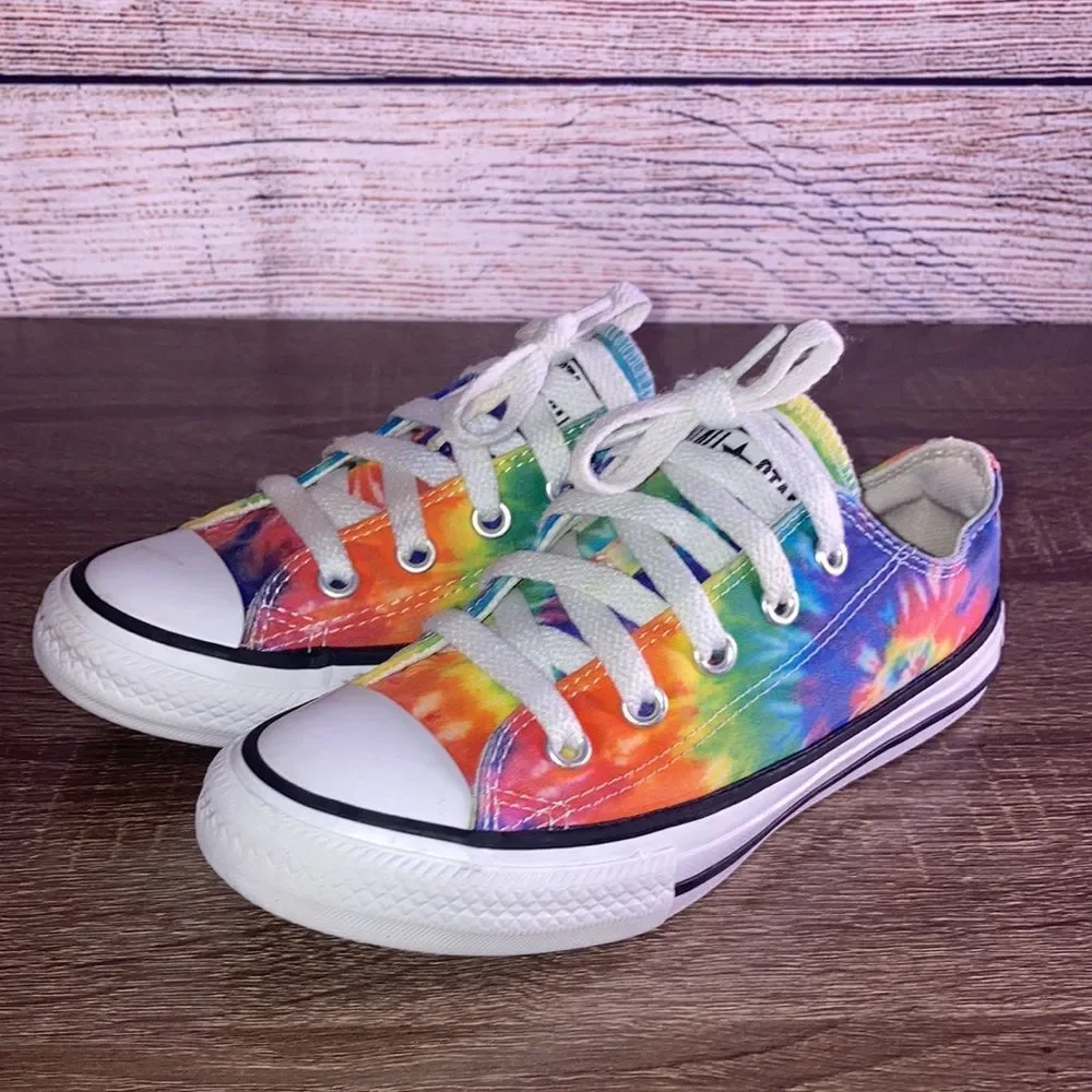 Low Top Converse Unisex Youth Size 12 Tie Dyed